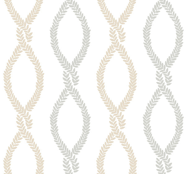 Laureate Neutral Vine Trellis Wallpaper – VP1322