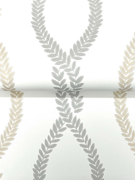 Laureate Neutral by Antonina Vella Vine Trellis Wallpaper – York Designer Series VP1322