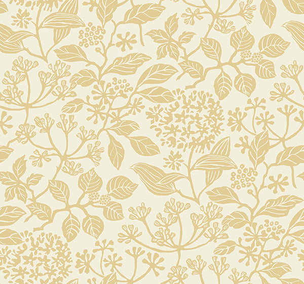 Rowen Honey Botanical Wallpaper by Antonina Vella – VP1341