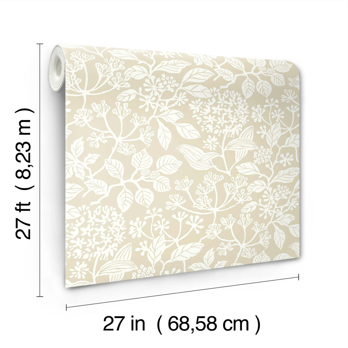 Rowen Beige by Antonina Vella Botanical Wallpaper – York Designer Series VP1345