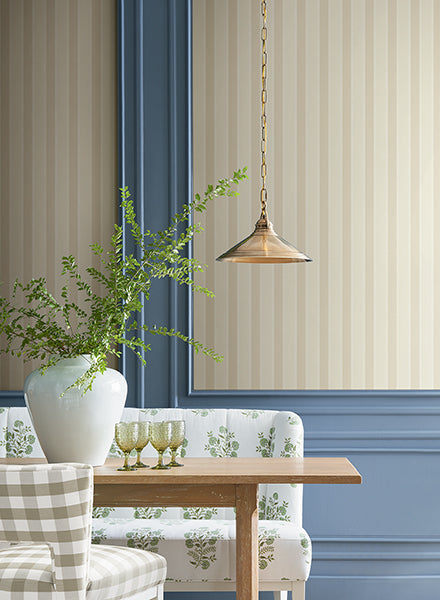 Tilford Neutral by Antonina Vella Awning Stripe Wallpaper – York Designer Series VP1374