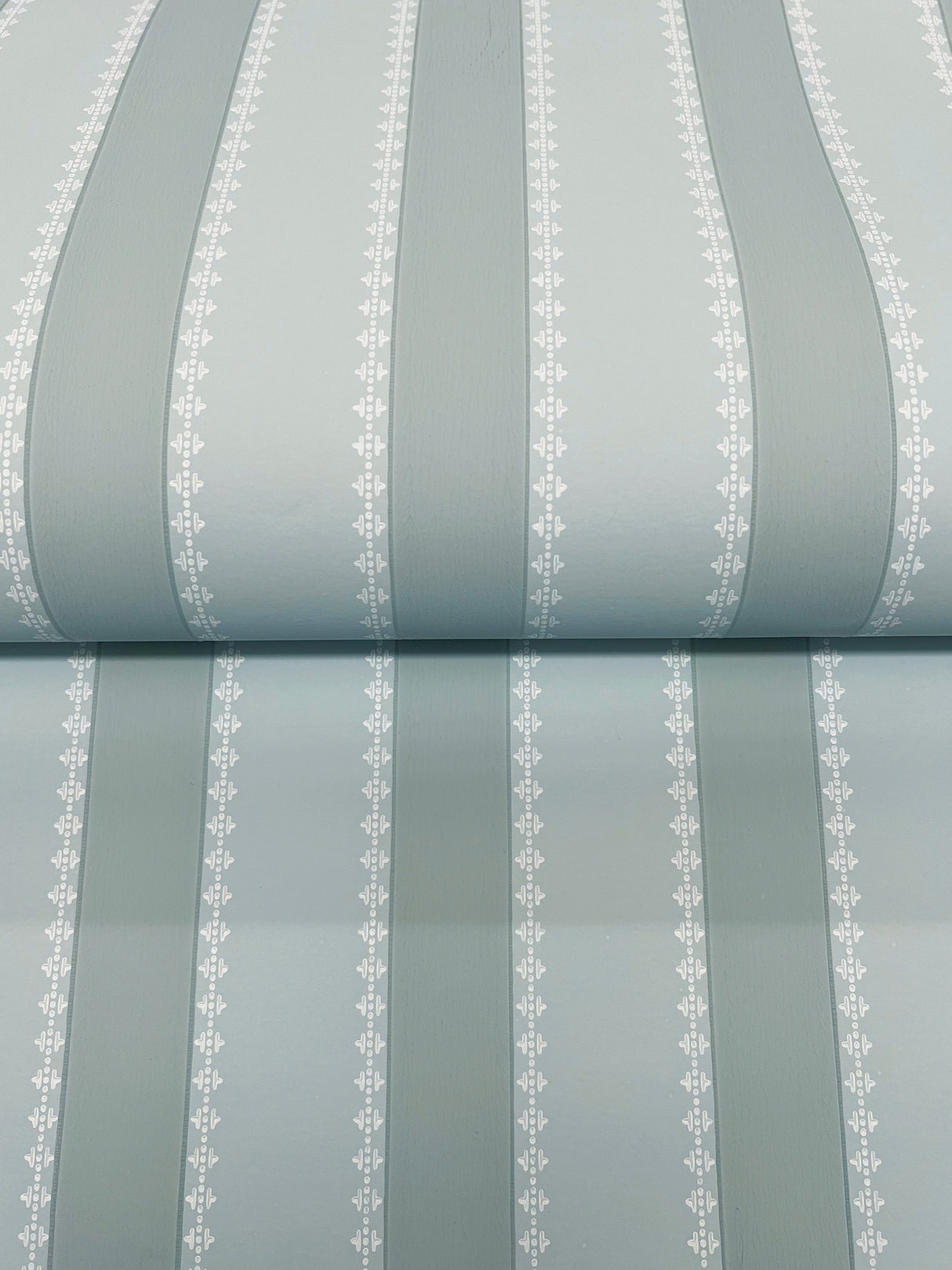 Tilford Harbor Blue by Antonina Vella Awning Stripe Wallpaper – York Designer Series VP1375