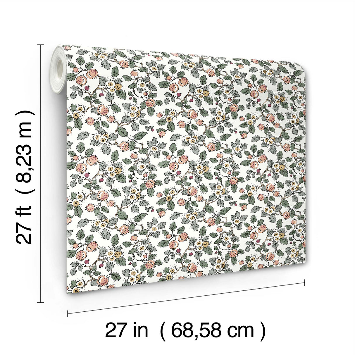 Framboise Blush by Antonina Vella Berry Vines Wallpaper – York Designer Series VP1414
