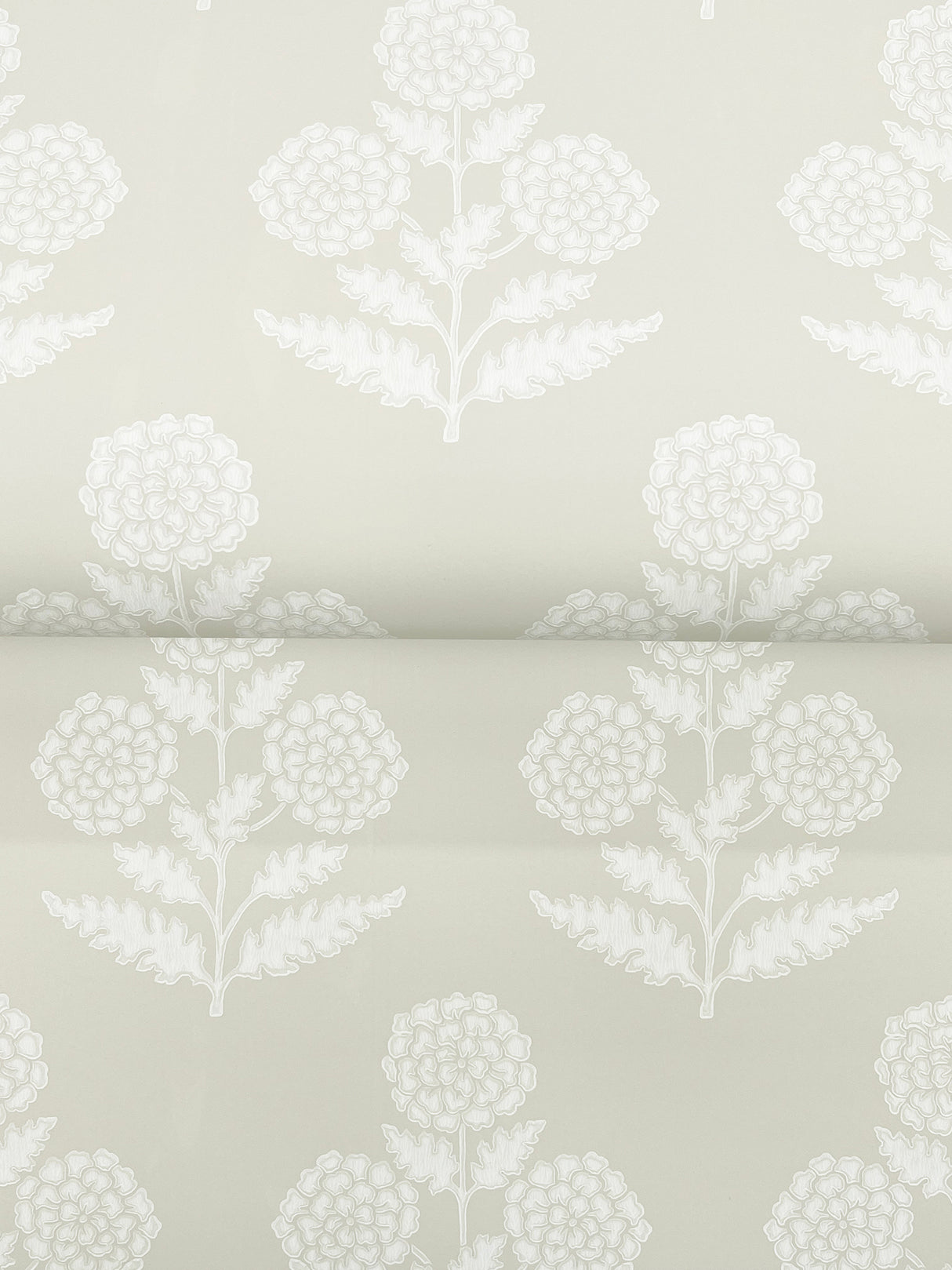 Souci Beige Marigolds by Antonina Vella Botanical Wallpaper – York Designer Series VP1433