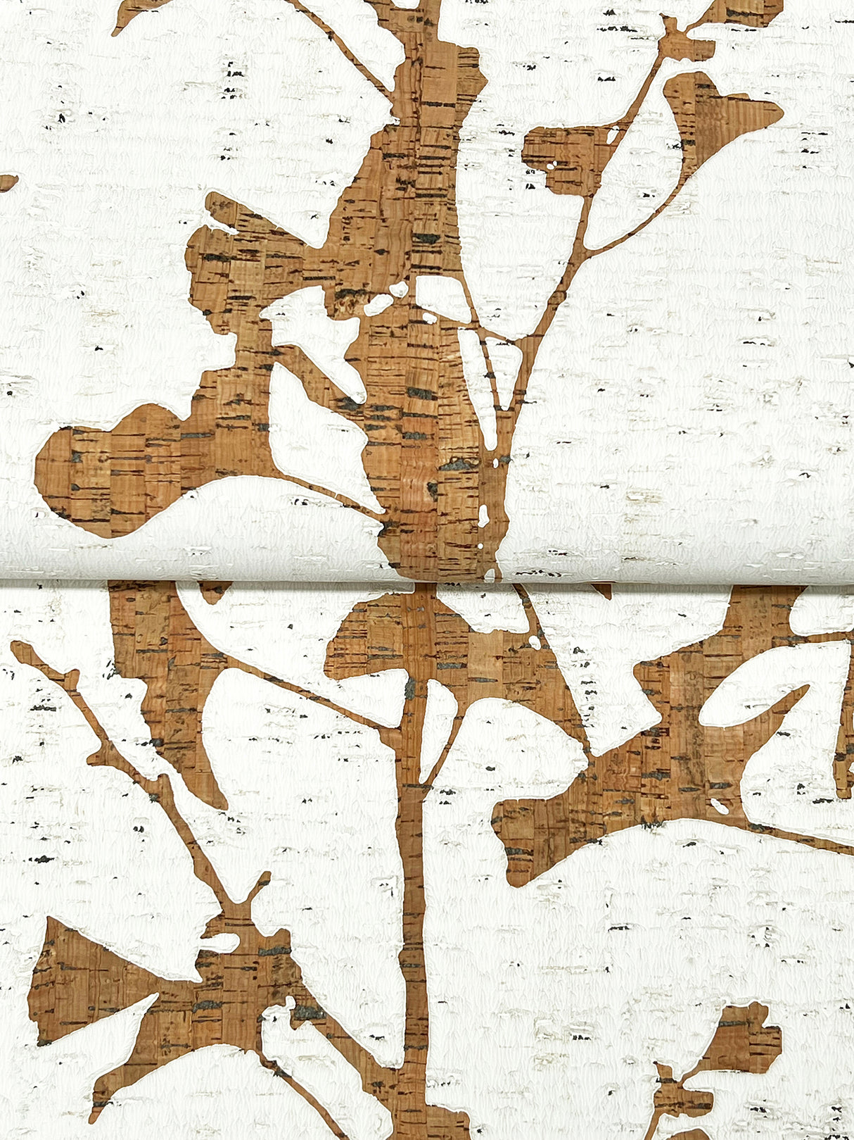 Ginkgo Silhouette Light Brown by Ronald Redding Cork Wallpaper – York Designer Series VR1509