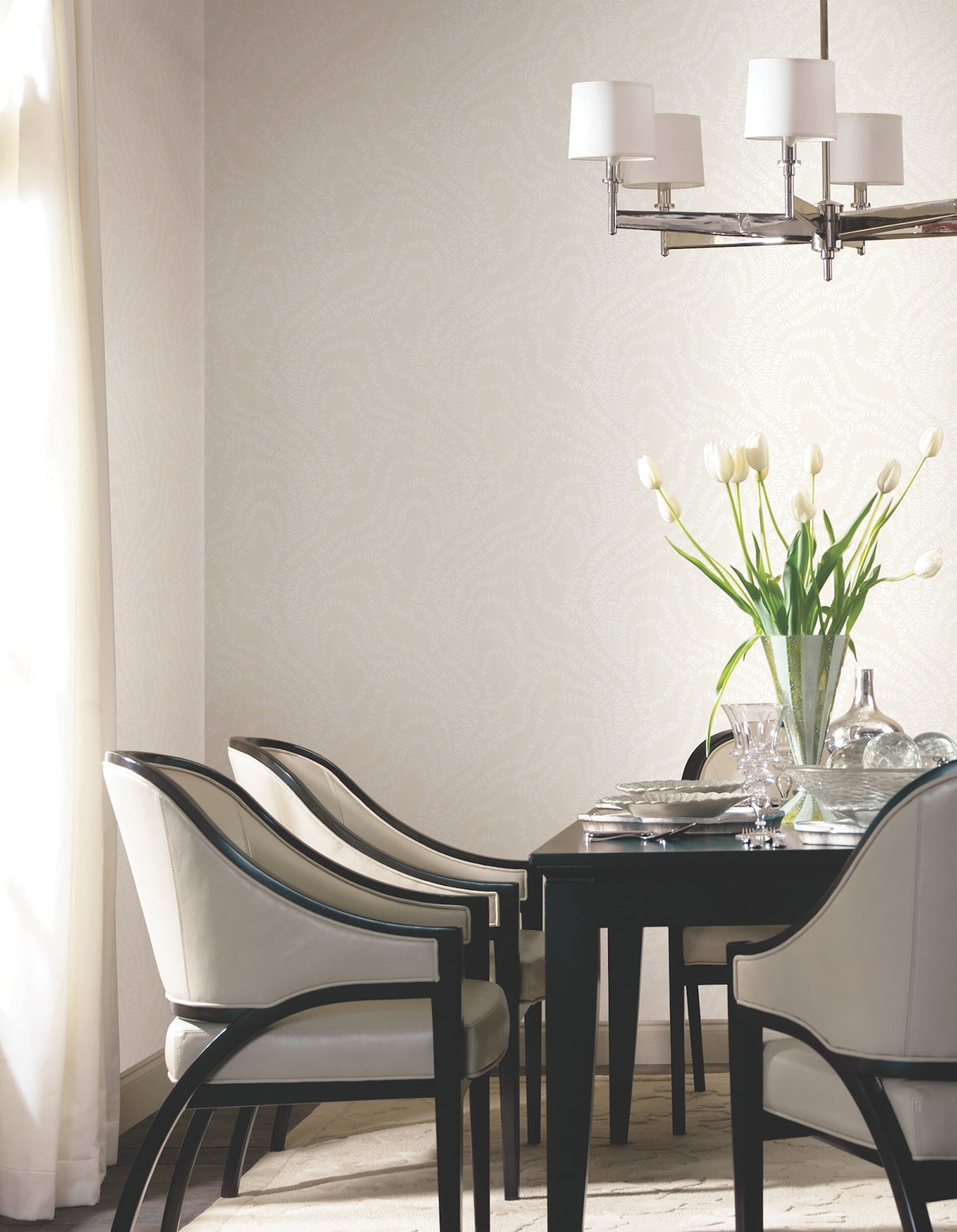 String of Pearls Pearl by Ronald Redding Botanical Wallpaper – York Designer Series VR1514