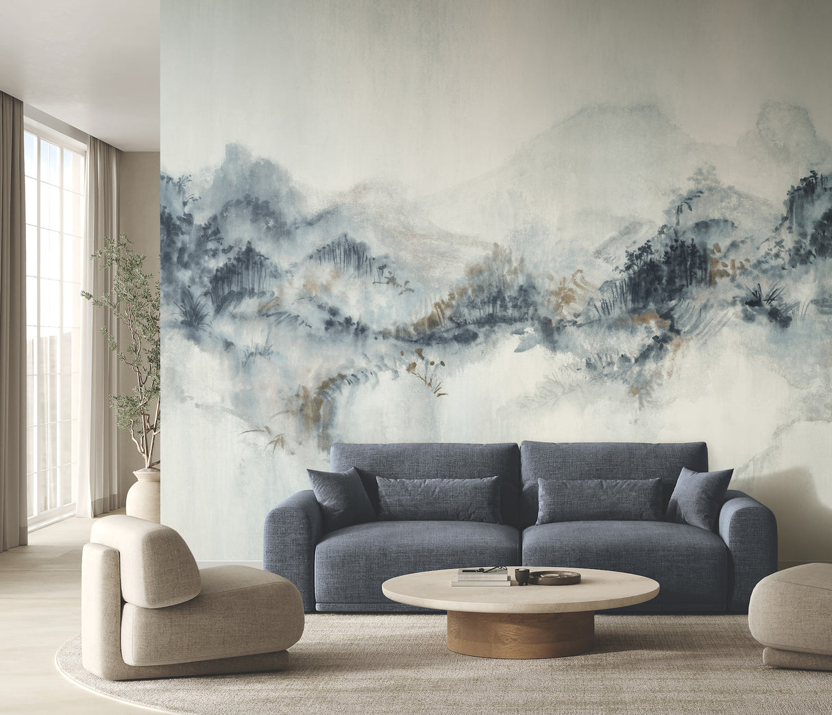 Mystic Overlook Blue by Ronald Redding Wall Mural – York Designer Series VR1519M