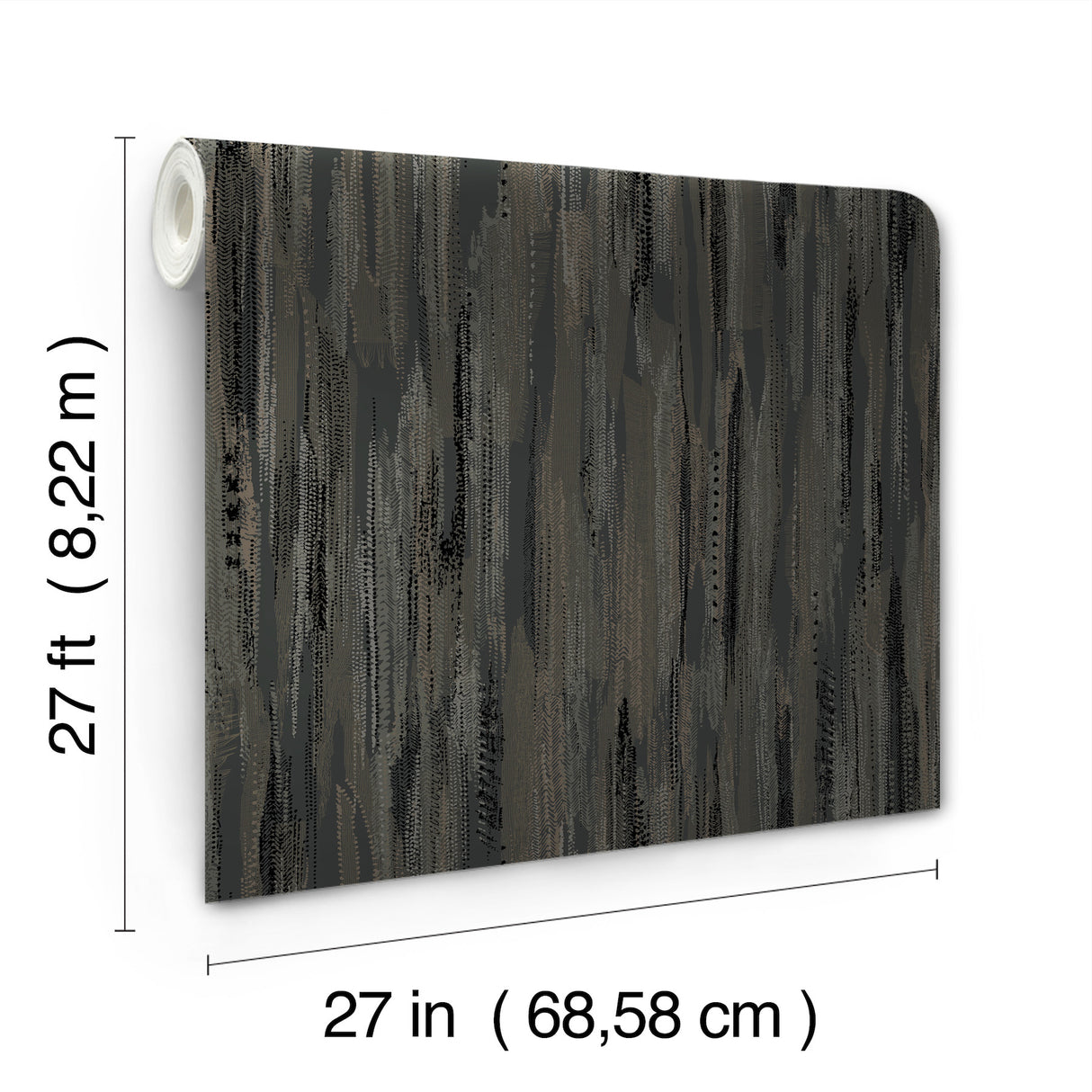 Tribeca Charcoal by Ronald Redding Texture Stripe Wallpaper- York Designer Series VR1523