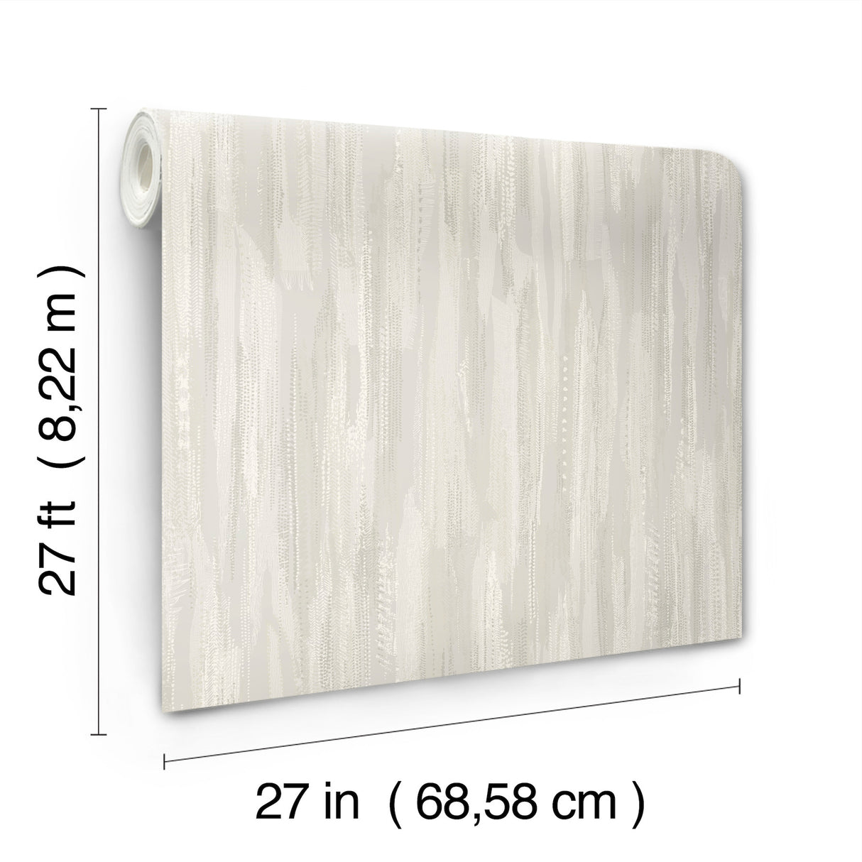 Tribeca Dove by Ronald Redding Texture Stripe Wallpaper- York Designer Series VR1525