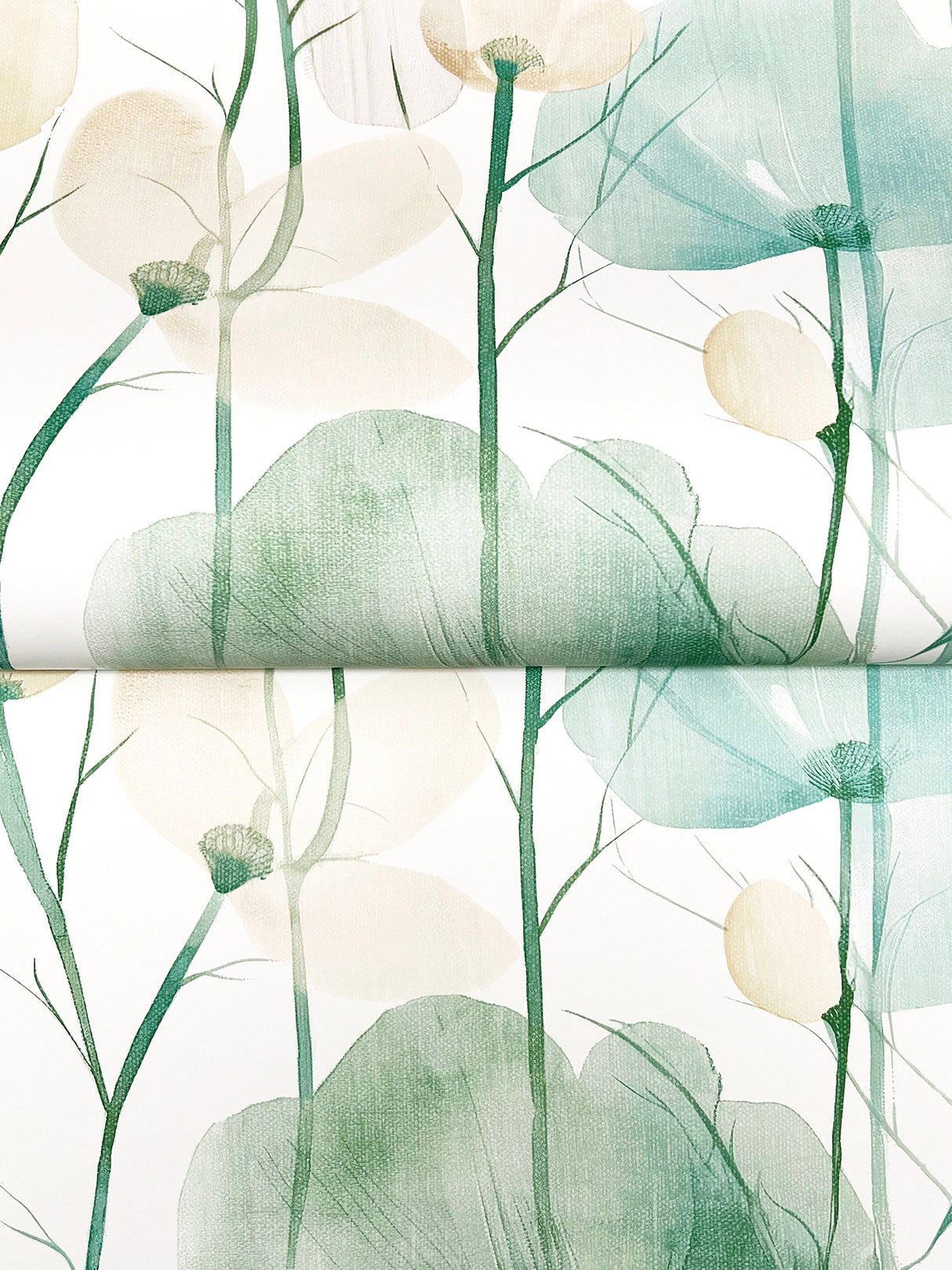 Cotswolds Poppies Turquoise by Ronald Redding Floral Wallpaper- York Designer Series VR1539