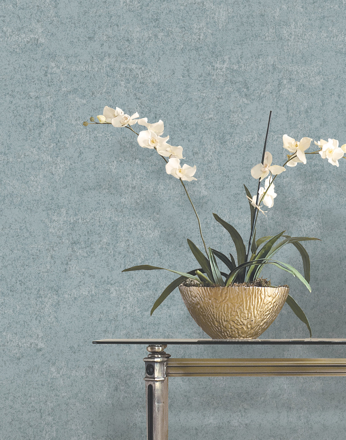 Crystal Cloud Denim by Ronald Redding Beaded Wallpaper- York Designer Series VR1543