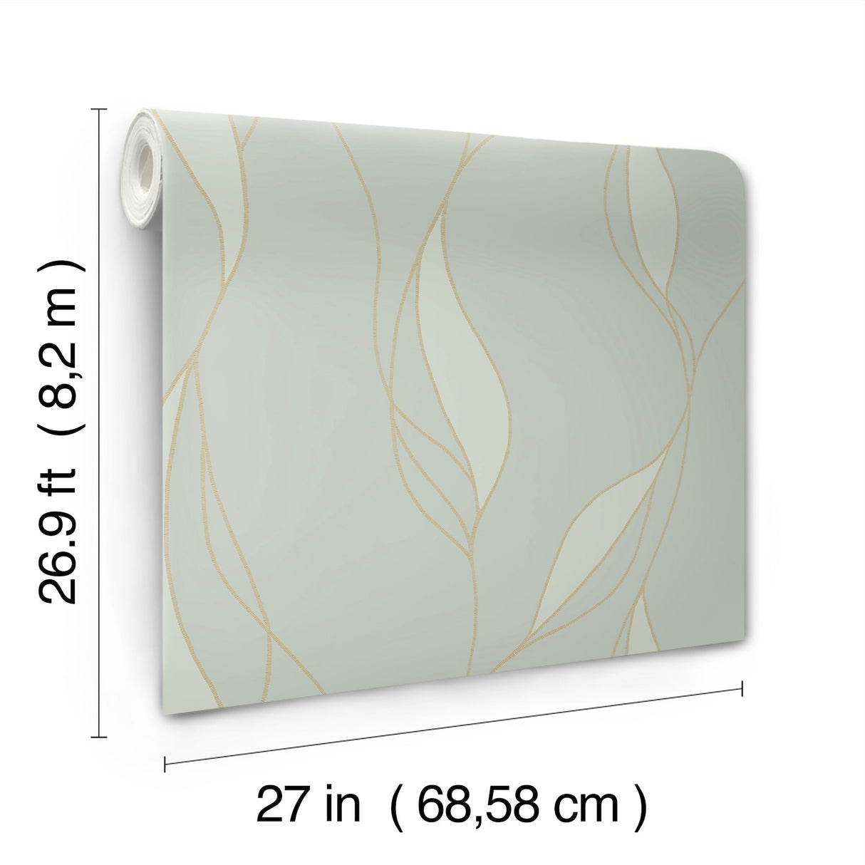 Society Hill Mint by Ronald Redding Abstract Leaf Wallpaper- York Designer Series VR1547