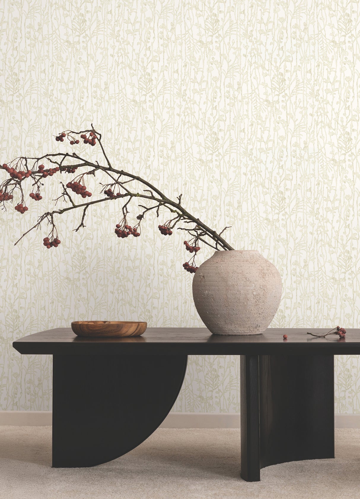 Filigree Beige by Ronald Redding Abstract Wallpaper- York Designer Series VR1559