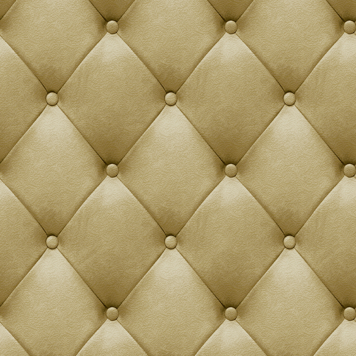 Faux plush quilted diamond gold wallpaper roll and room scene