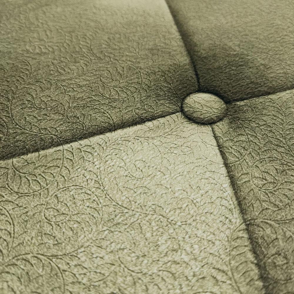 Faux Plush Quilted Diamond Upholstery Green by Veer Decor Textured Vinyl Wallpaper – Veer Decor VRAR04-267