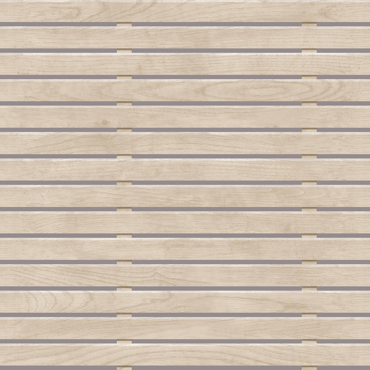 Horizontal Wood Slate Beige faux wood stripe wallpaper roll and lifestyle images
