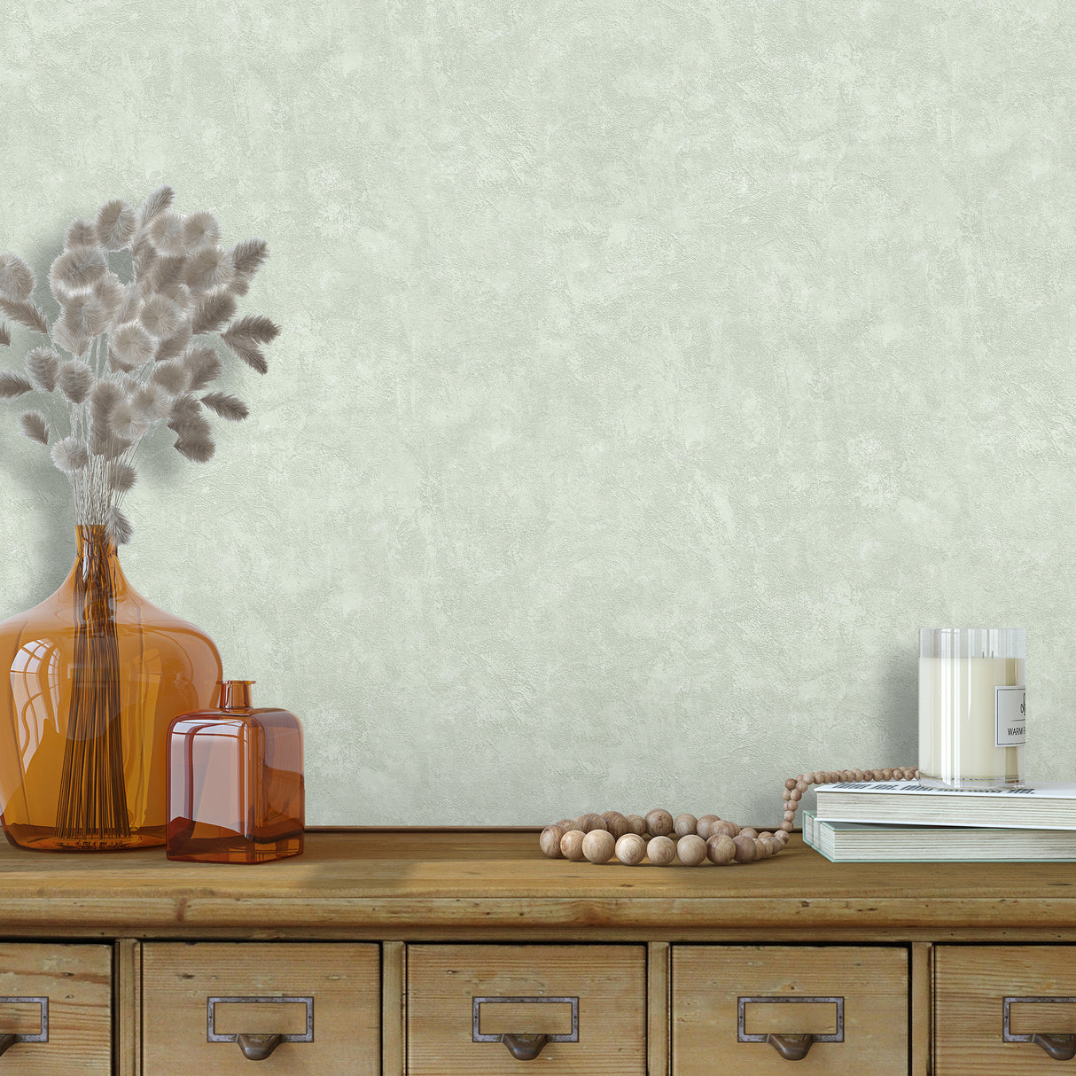 Faux Waxed Texture Light Green by Veer Decor Textured Vinyl Wallpaper – Veer Decor VRAR14-697