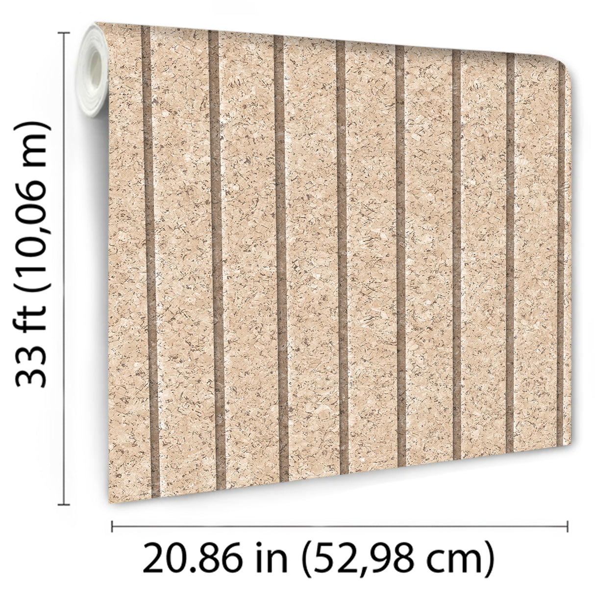 Corkboard Stripe Natural Light by Veer Decor Abstract Wallpaper – Veer Decor VRBR07-357