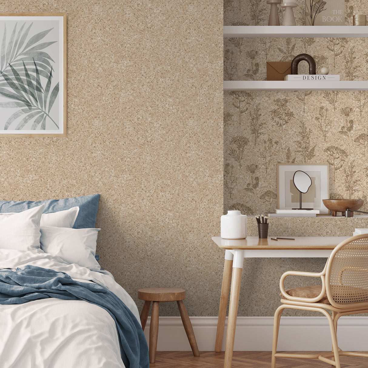 Cork Texture Natural Light by Textured Wallpaper – Veer Decor VRBR07-457