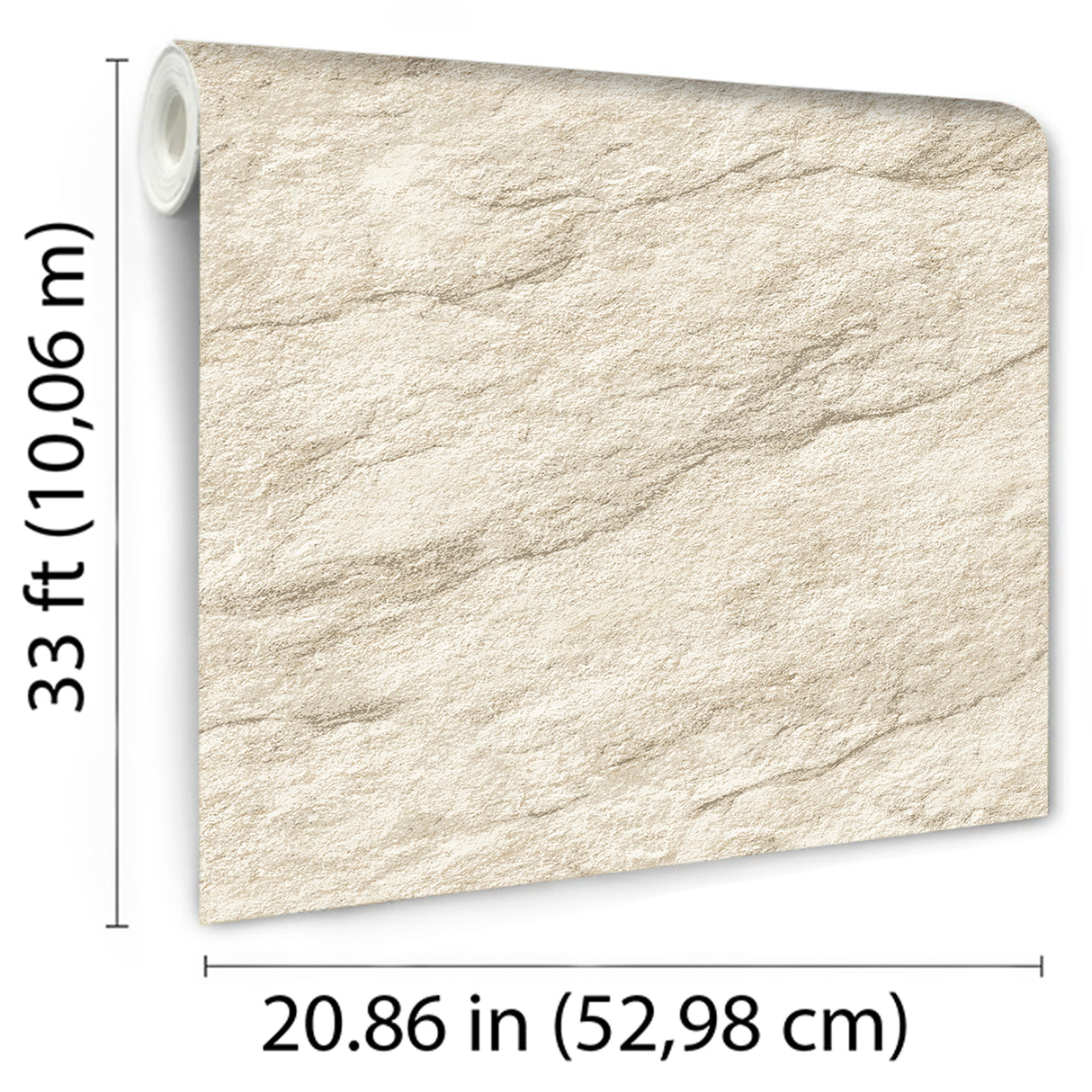 Stone Serenity Cream by Veer Decor Natural Stone Texture Wallpaper – Veer Decor VRBR07-857