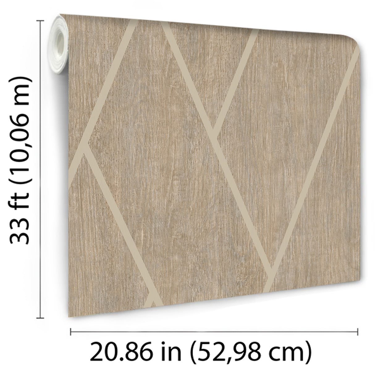 Wood Texture Chevron Brown by Veer Decor Textured Non-Woven Unpasted Wallpaper – Veer Decor VRBR08-757