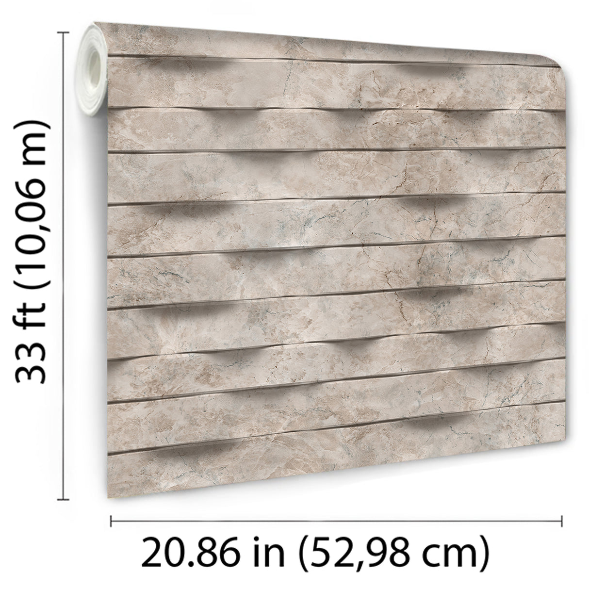 Wavy Marble Stripe Taupe by Veer Decor Abstract Textured Wallpaper – Veer Decor VRBR08-997