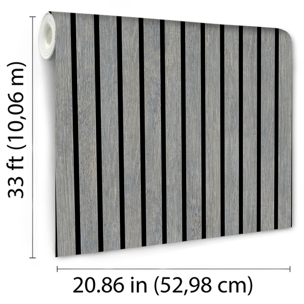 Modern Wood Slate Gray by Veer Decor Faux Wood Slat Wallpaper – Veer Decor VRBR09-208
