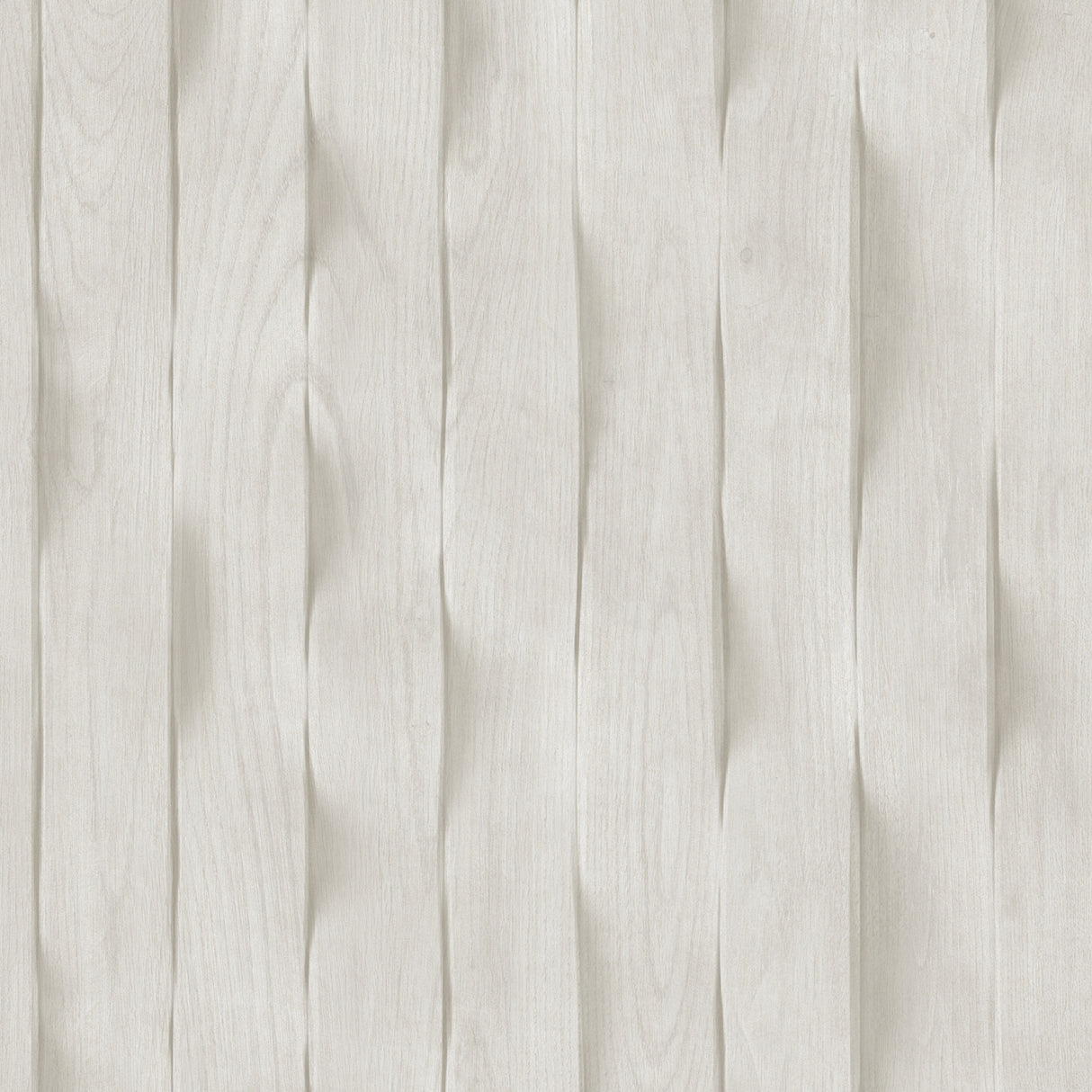 Light gray wavy wood slats textured vinyl wallpaper roll by Veer Decor VRBR09-657
