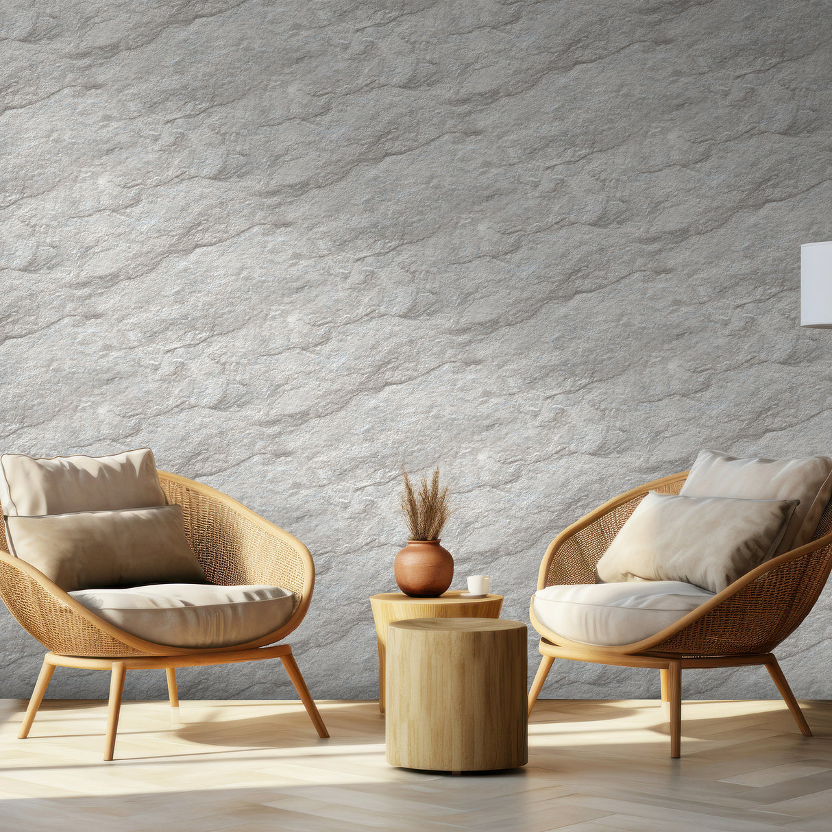 Stone Serenity Gray by Veer Decor Faux Stone Textured Wallpaper – Veer Decor VRBR09-857