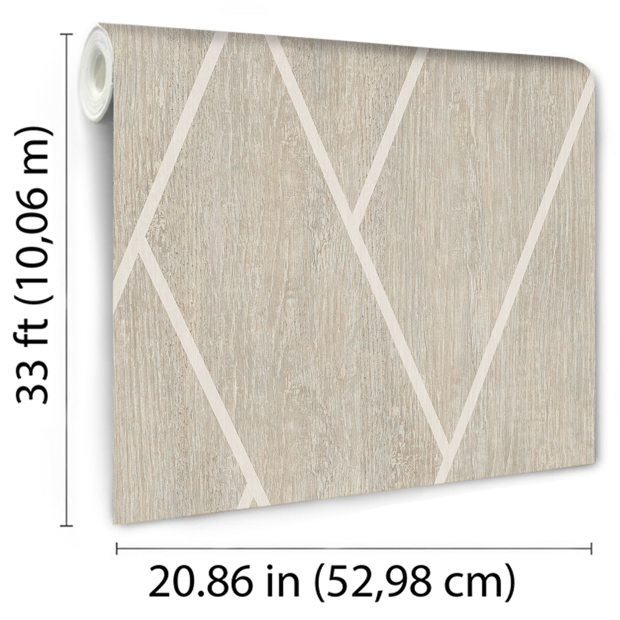 Wood Texture Chevron Beige by Veer Decor Patterned Textured Wallpaper – VRBR17-757