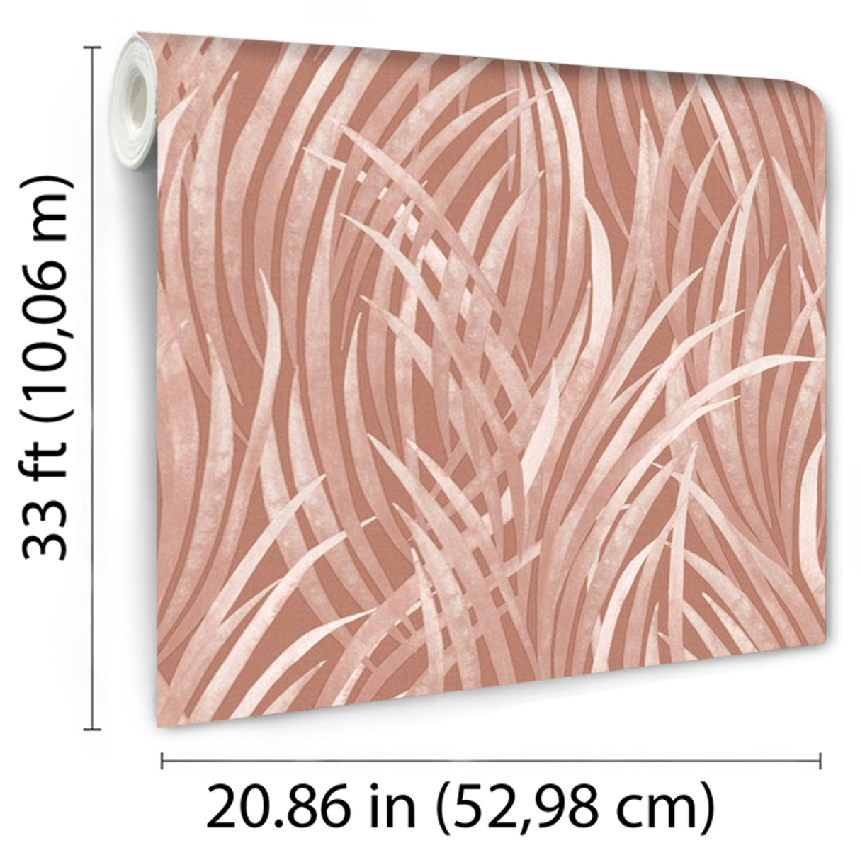 Adelia Tall Grass Terracotta by Veer Decor Textured Non-Woven Unpasted Wallpaper – Veer Decor VRBT05-546