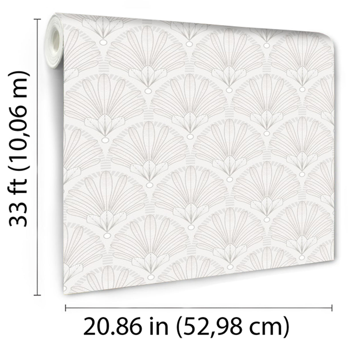 Art Deco White by Veer Fan Geometric Wallpaper – Veer Decor VREL00-335