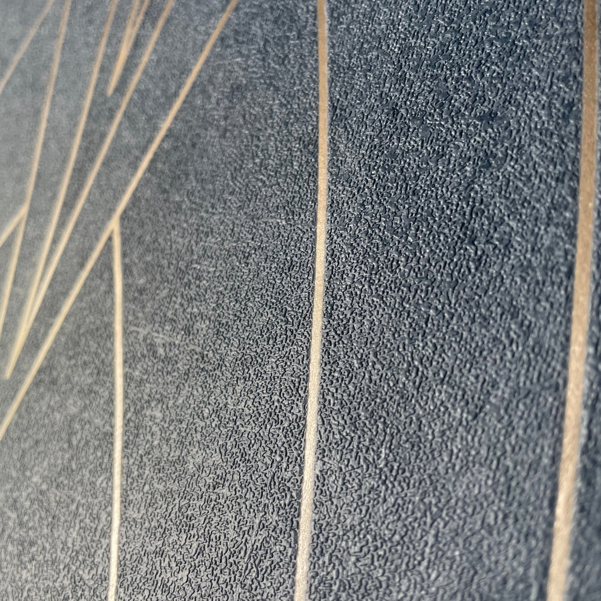 Art Deco Fan Blue by Veer Decor Textured Metallic Geometric Wallpaper – Veer Decor VREL01-658