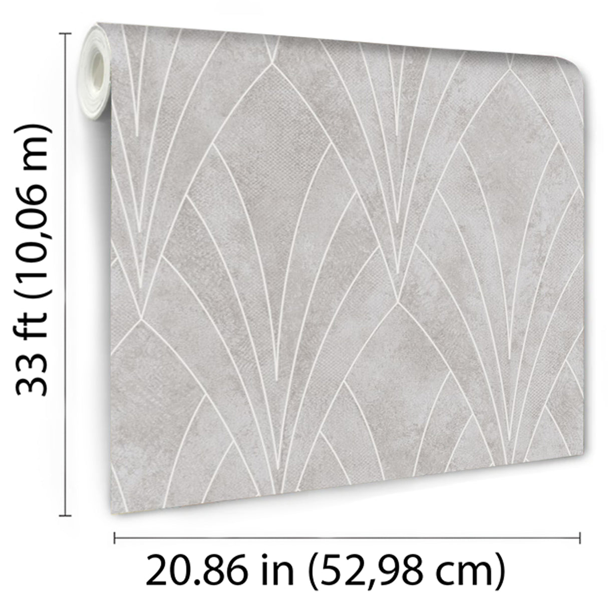 Art Deco Fan Gray by Veer Decor Texture Ground Wallpaper – Veer Decor VREL07-658