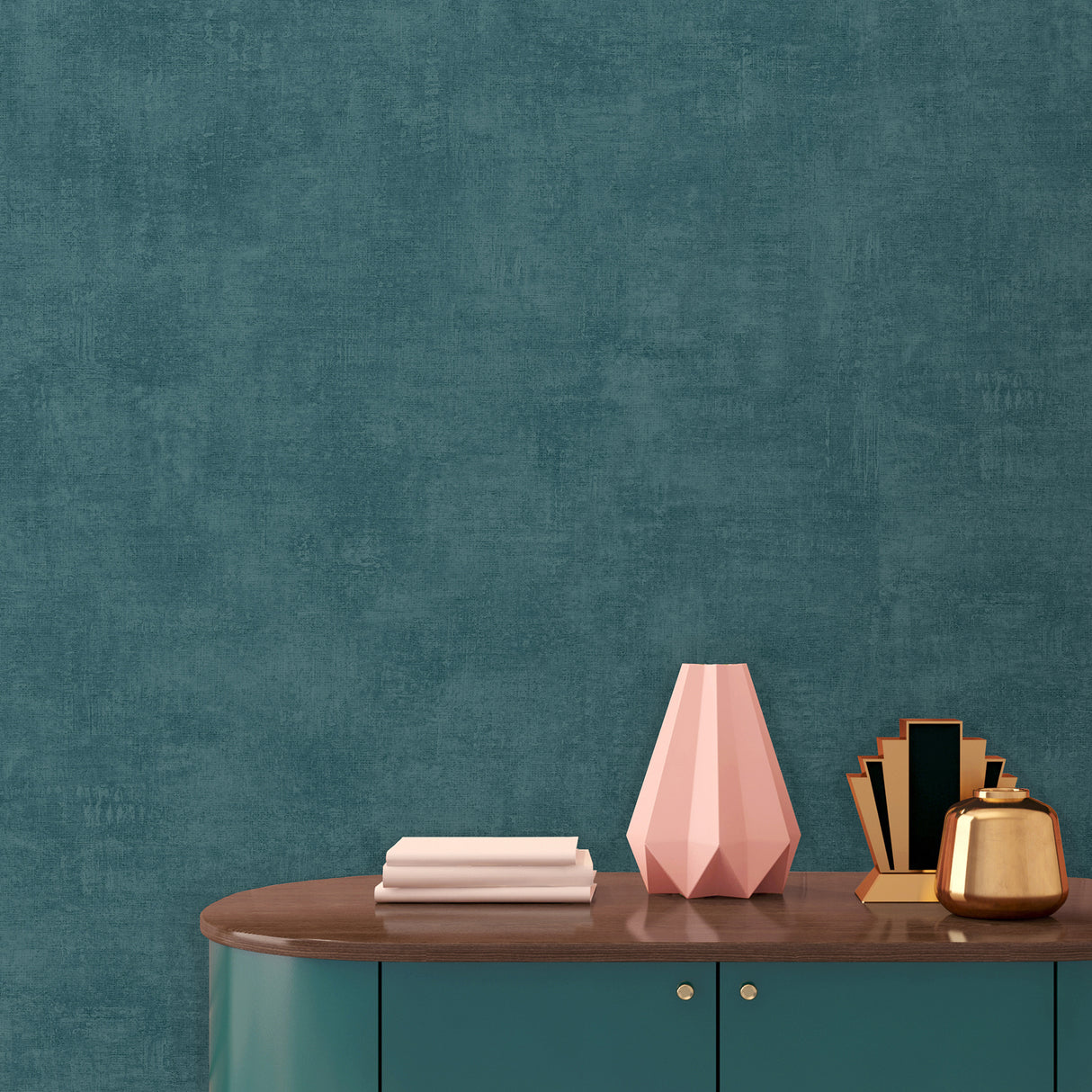 Grain Texture Duck Green by Veer Decor Textured Vinyl Wallpaper – VREL24-731