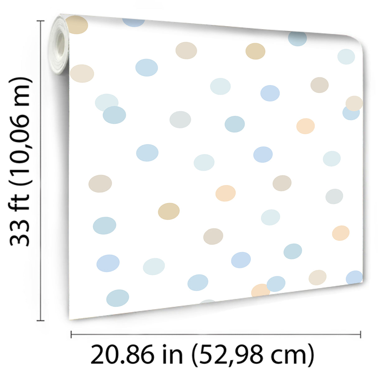 Polka Dot Party Blue by Veer Decor Kids Room Wallpaper – Veer Decor VRKG01-915