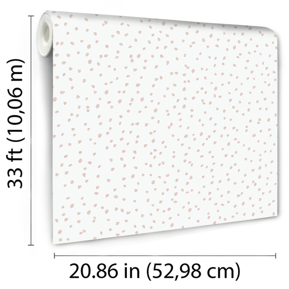 Hand Drawn Confetti Dots Pink by Veer Decor Kids Wallpaper – Veer Decor VRKG03-399