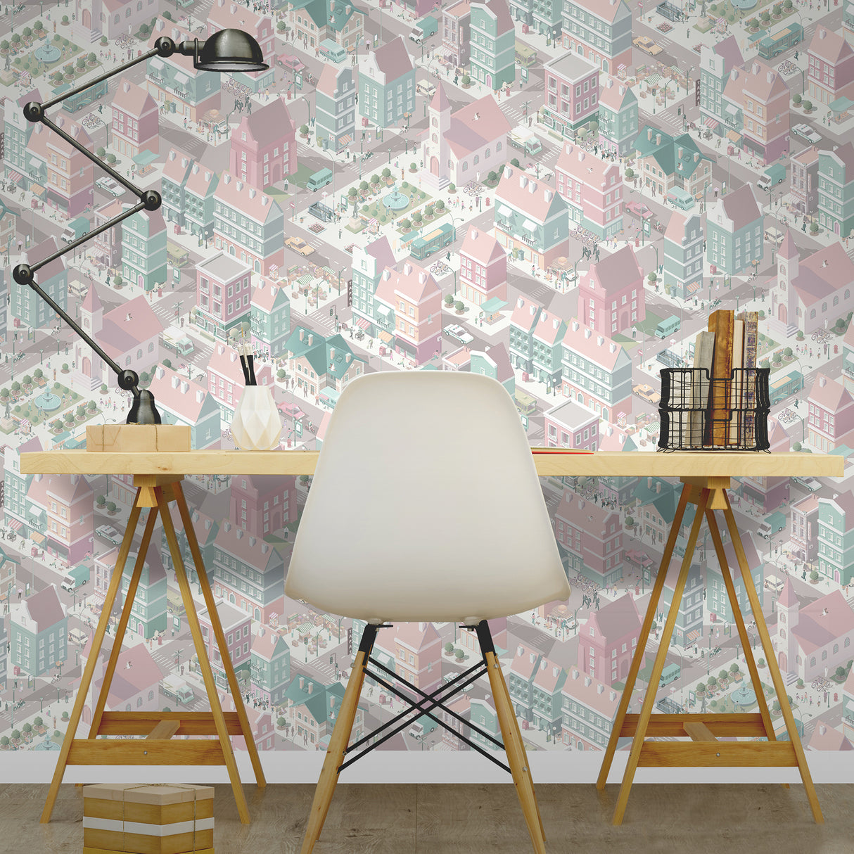 Notting Hill Pink by Veer Decor Kids Novelty Wallpaper – VRKG03-679