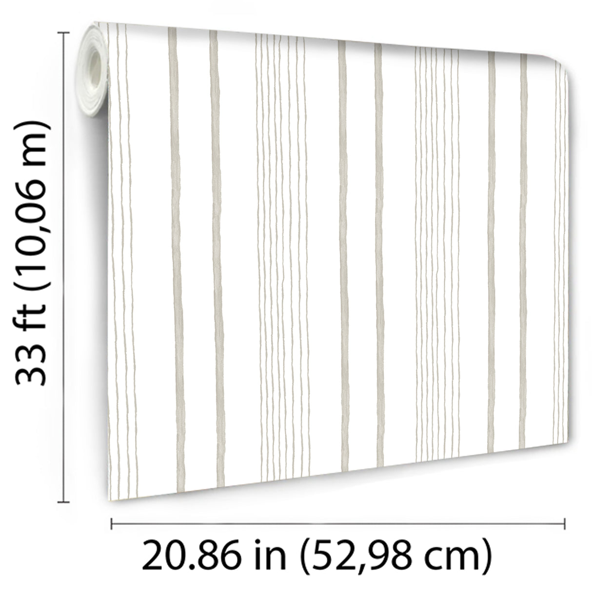 Hand Drawn Stripe Beige by Veer Decor Non-Woven Unpasted Wallpaper – Veer Decor VRKG07-333