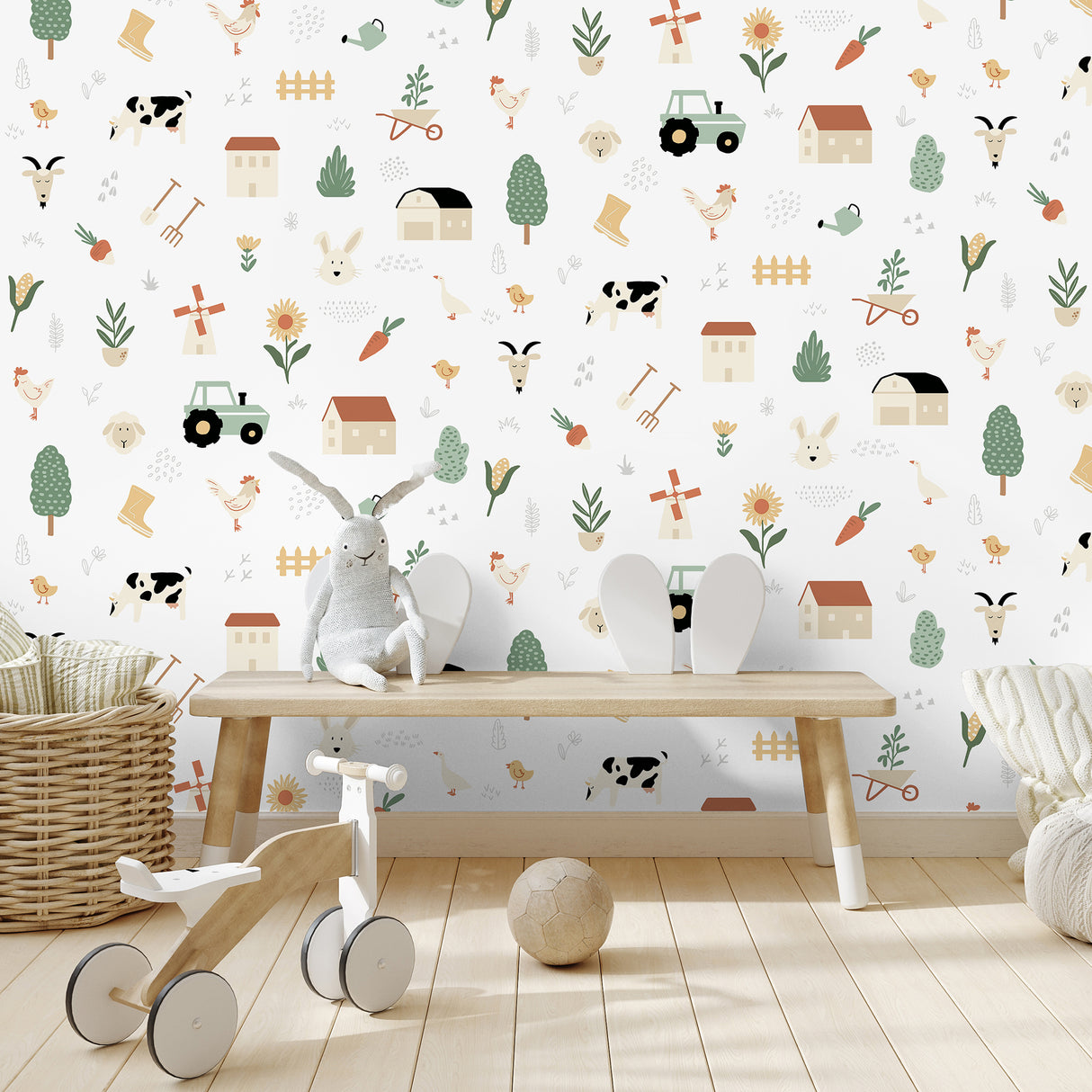 The Simple Life Multi by Veer Kids Novelty Wallpaper – Veer Decor VRKG07-515