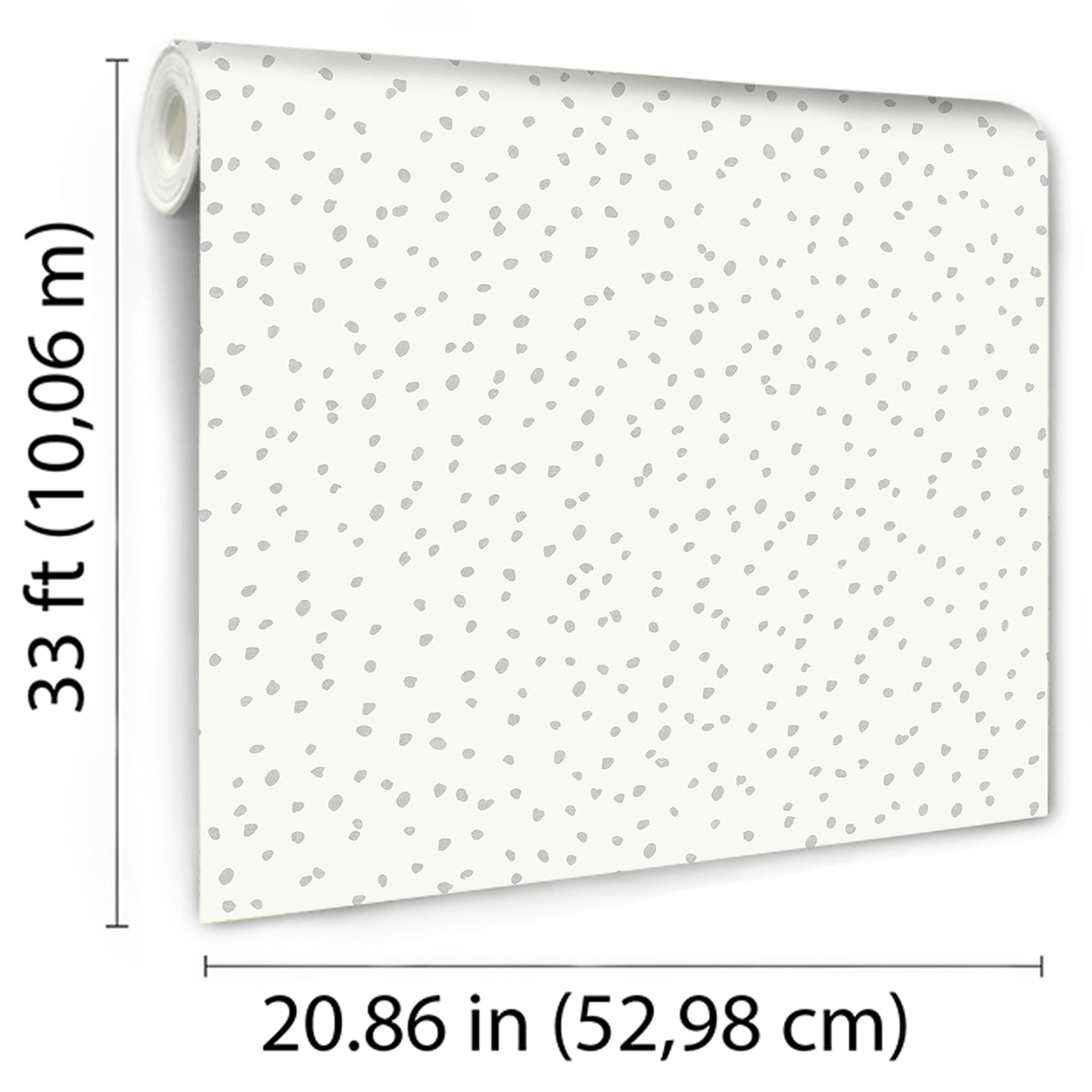 Hand Drawn Confetti Dots Gray by Veer Decor Wallpaper – VRKG09-399