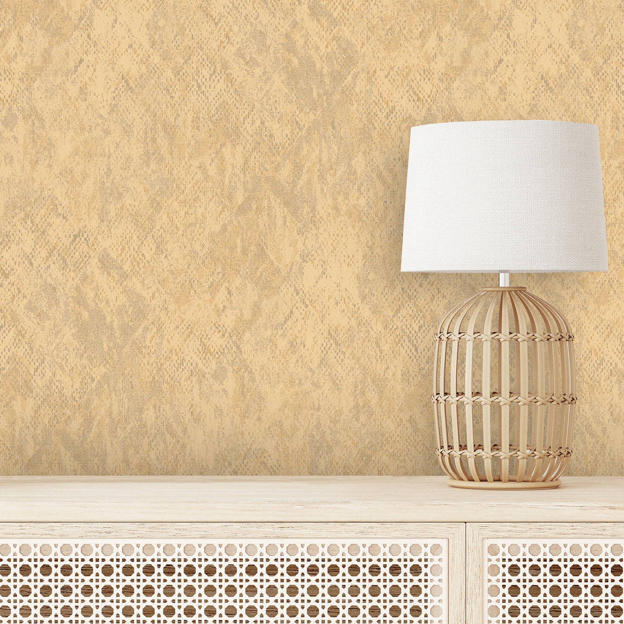 Python Diamond Texture Yellow by Veer Decor Textured Geometric Wallpaper – VRNO02-433