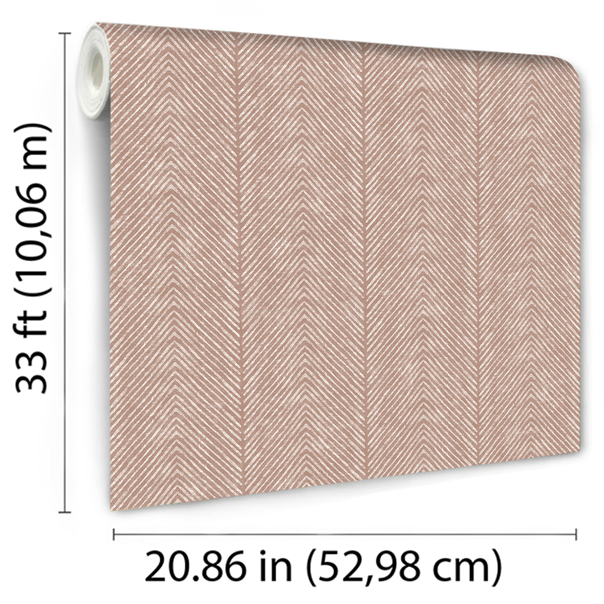 Natural Herringbone Orange by Nomad Herringbone Pattern Wallpaper – Veer Decor VRNO05-296