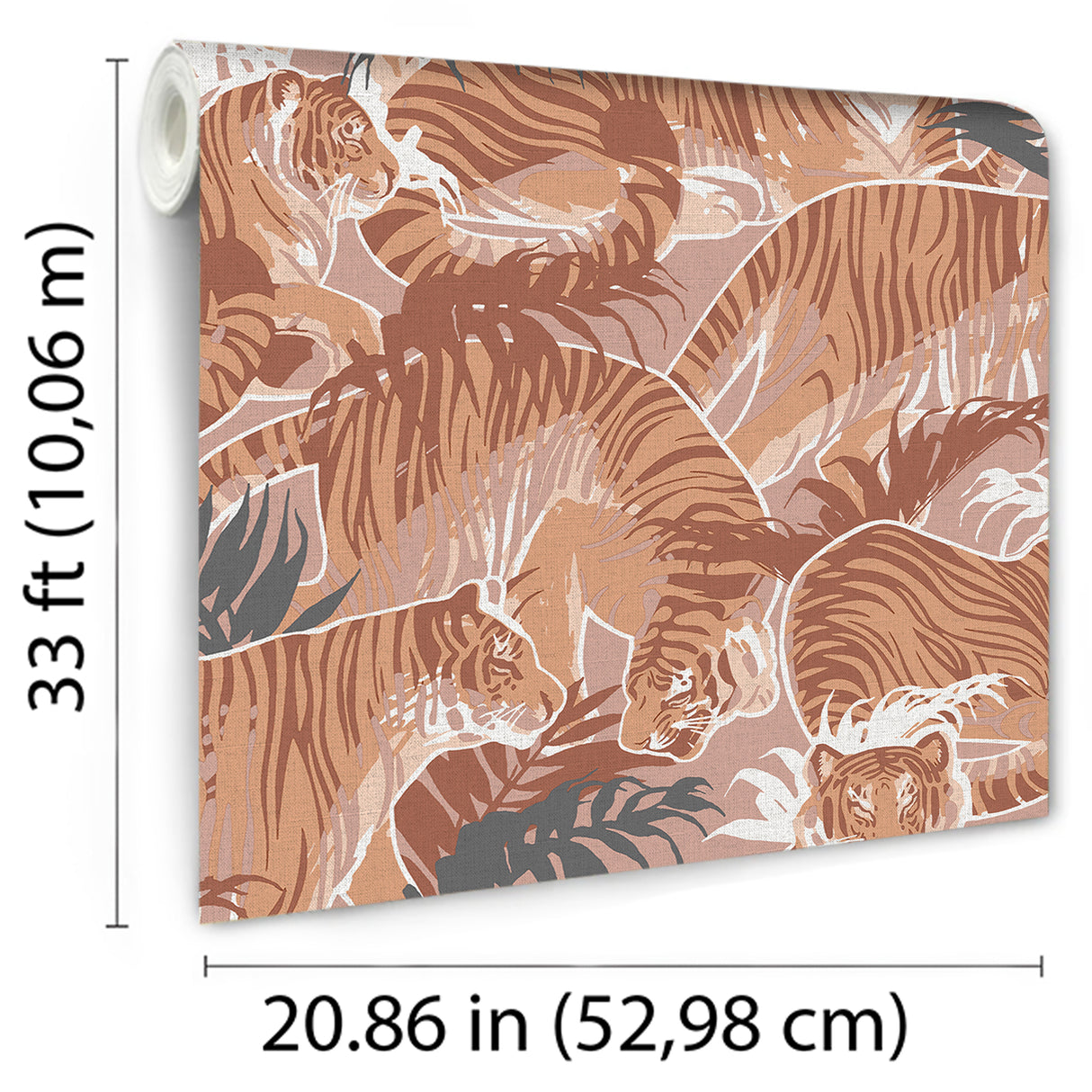 Tiger Squad Orange by Veer Decor Animal Print Wallpaper – Veer Decor VRNO05-596