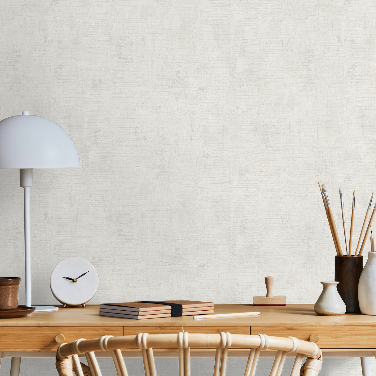 Makoba Horizontal Texture Beige by Veer Decor Textured Abstract Wallpaper – Veer Decor VRNO07-823