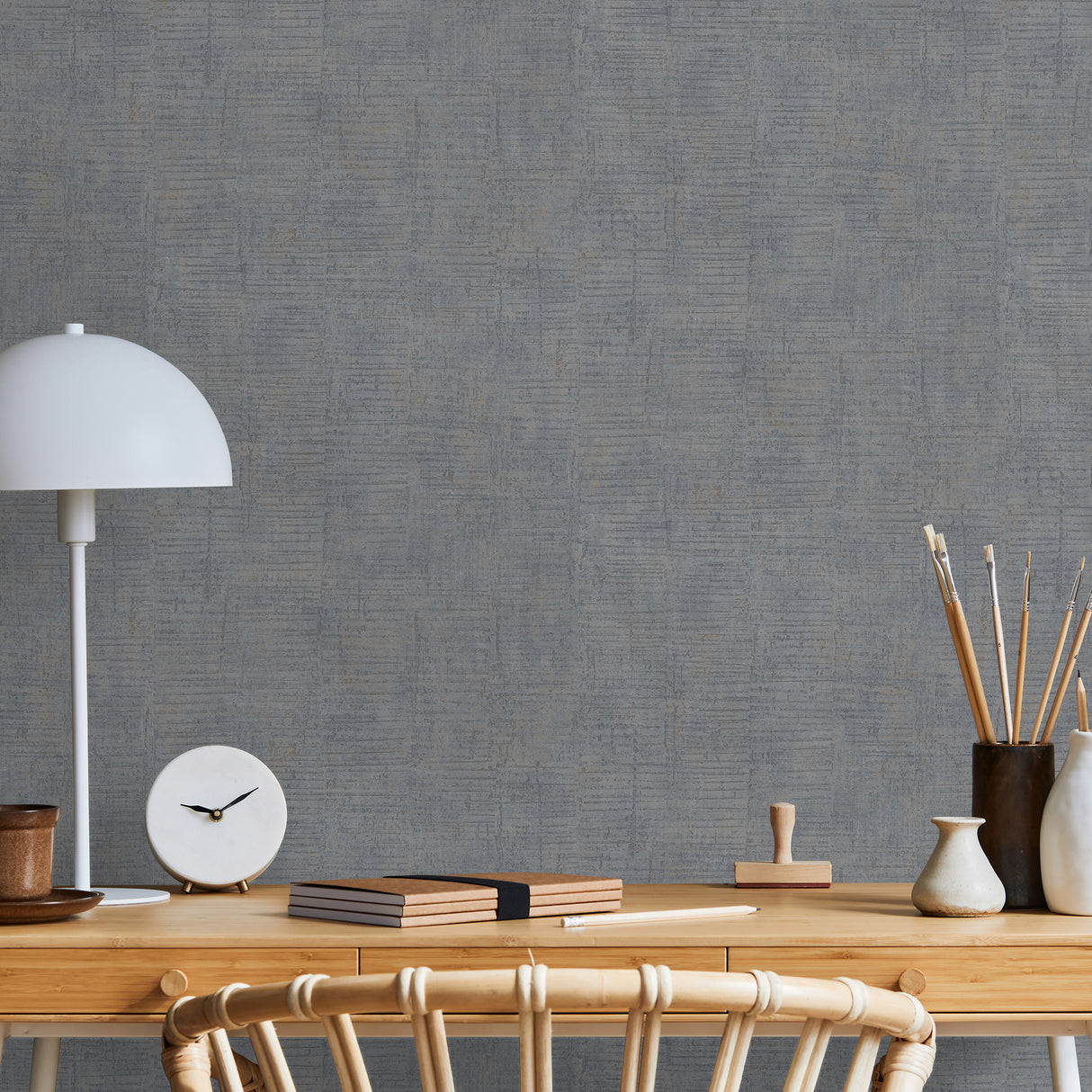 Makoba Dark Gray by Veer Decor Horizontal Texture Wallpaper – Veer Decor VRNO19-823