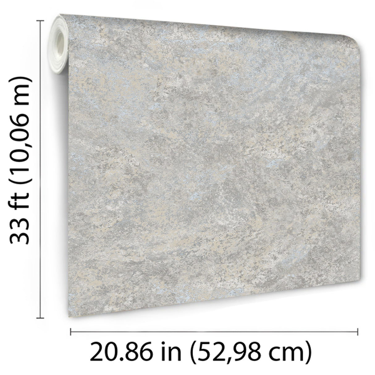 Lustre Stucco Grayish Blue by Veer Decor Textured Metallic Wallpaper – VRVE01-766