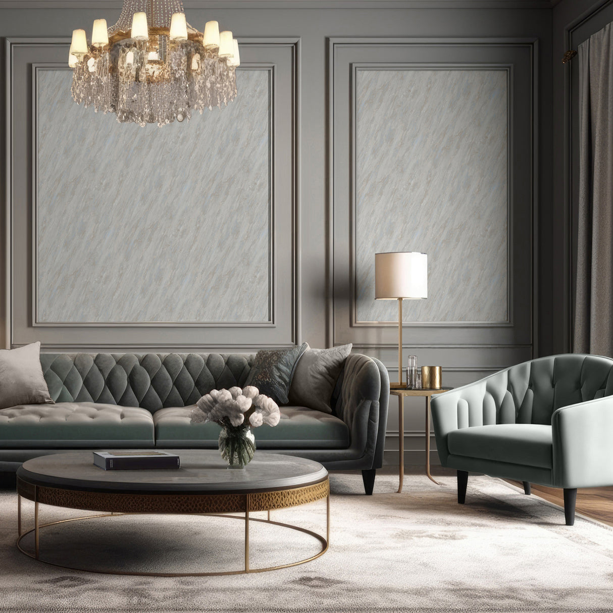Glint Luxe Marble Natural Cream by Veer Decor Textured Abstract Wallpaper – Veer Decor VRVE07-366