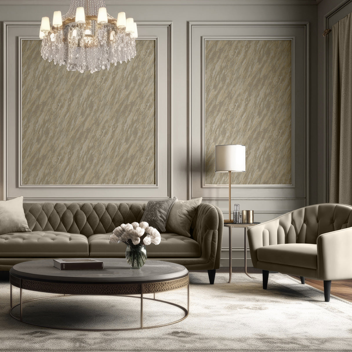 Glint Luxe Marble Beige by Veer Abstract Textured Vinyl Wallpaper – Veer Decor VRVE17-366