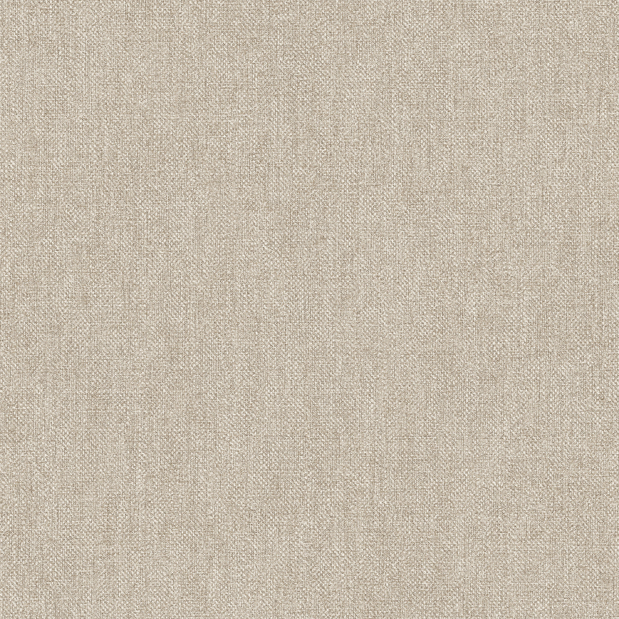 Lustre Linen Sand textured metallic wallpaper roll in neutral tan, 20.86 in x 33 ft